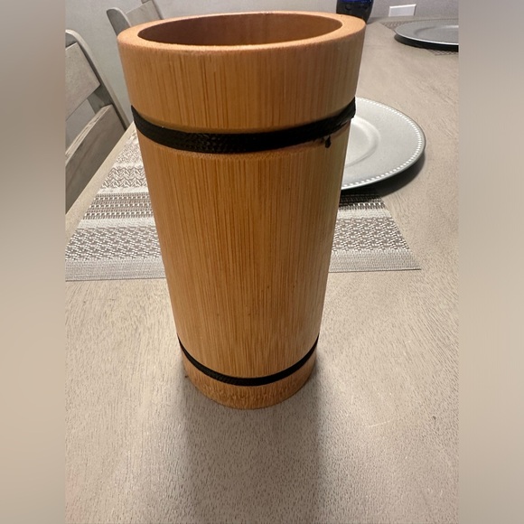 Bamboo utensils kitchen holder - Picture 1 of 4